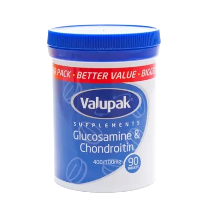 Valupak Glucosamine & Chondroitin Tablets 400/100mg Pack of 90