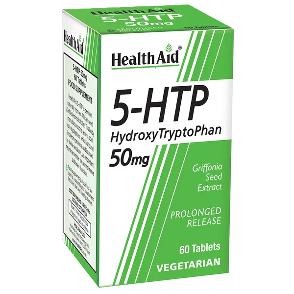 HealthAid 5-HTP (Hydroxytryptophan) 50mg Tablets Pack of 60