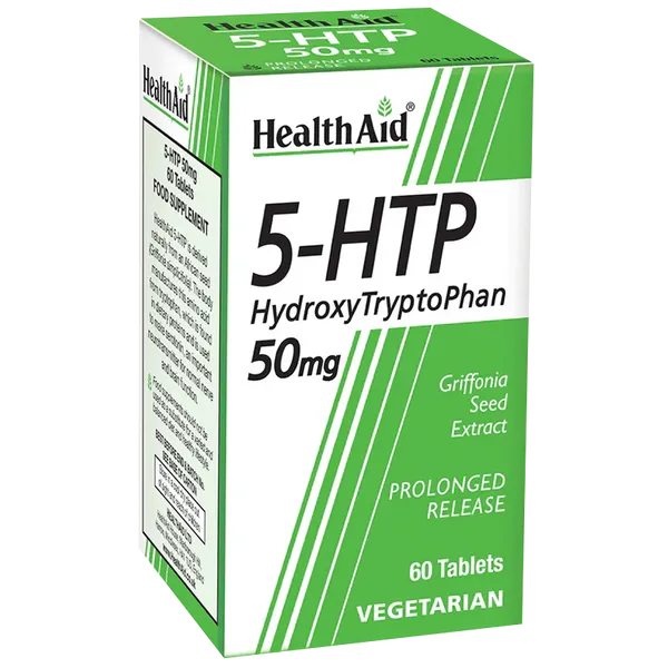 HealthAid 5-HTP (Hydroxytryptophan) 50mg Tablets Pack of 60