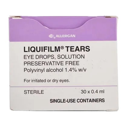 Liquifilm Tears Eye Drops Preservative-free 0.4ml Pack of 30