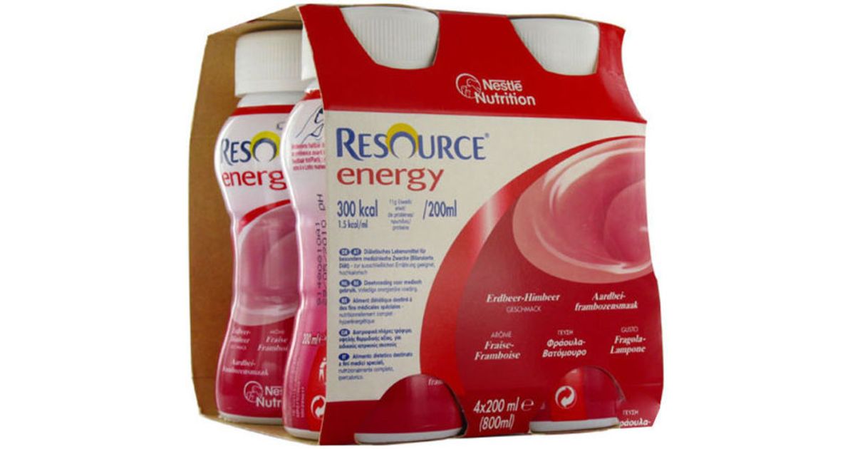 Resource Energy Strawberry-Raspberry 200ml Pack of 4