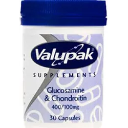 Valupak Glucosamine & Chondroitin Capsules 400/100mg  Pack of 30