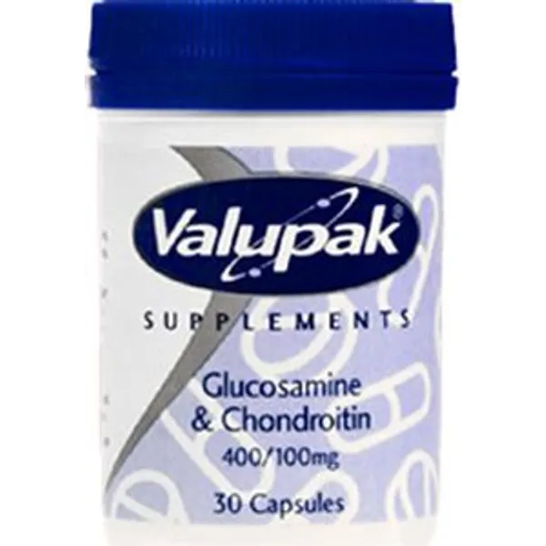 Valupak Glucosamine & Chondroitin Capsules 400/100mg  Pack of 30