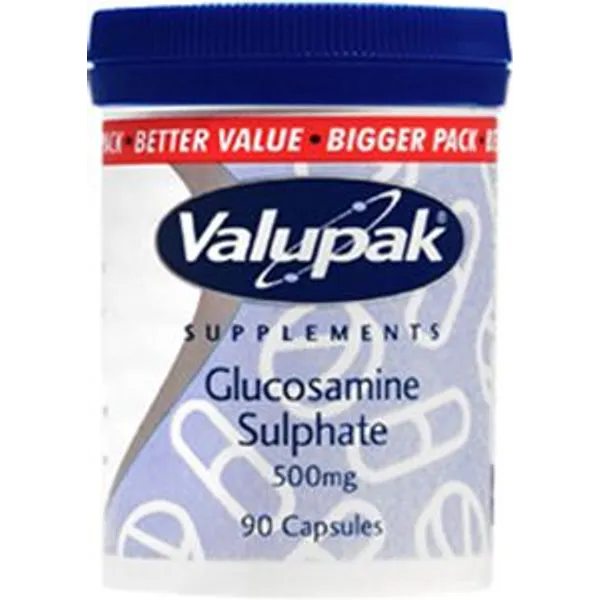 Valupak Glucosamine Sulphate Capsules 500mg Pack of 90