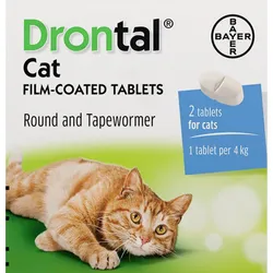 Drontal Cat Tape & Roundworm Tablets Pack of 2