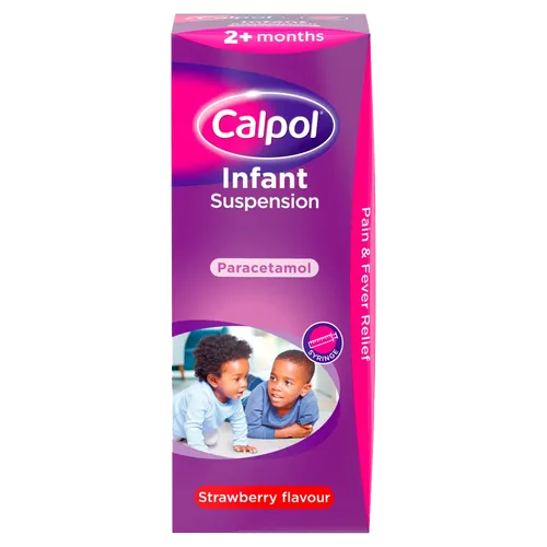 Calpol Infant Suspension, Paracetamol Medication, For 2+ Months, Strawberry Flavour, 200ml