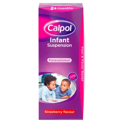 Calpol Infant Suspension, Paracetamol Medication, For 2+ Months, Strawberry Flavour, 200ml
