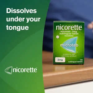 Nicorette® Microtab 2mg Nicotine 100 Sublingual Tablets (Stop Smoking Aid)