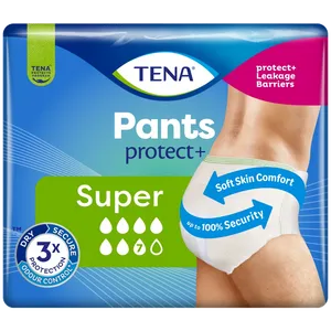 TENA Pants Protect+ Super Large Pack of 12