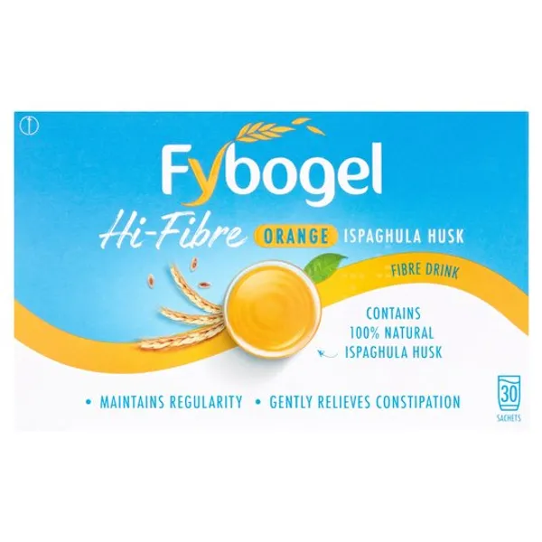 Fybogel Hi-Fibre Orange Flavoured Laxative Sachets Pack of 30
