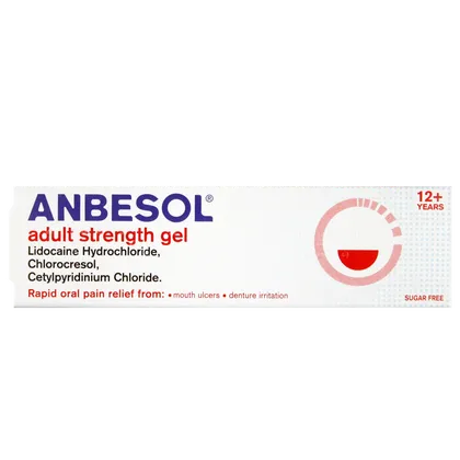 Anbesol Adult Strength Oral Pain Relief Gel 10g
