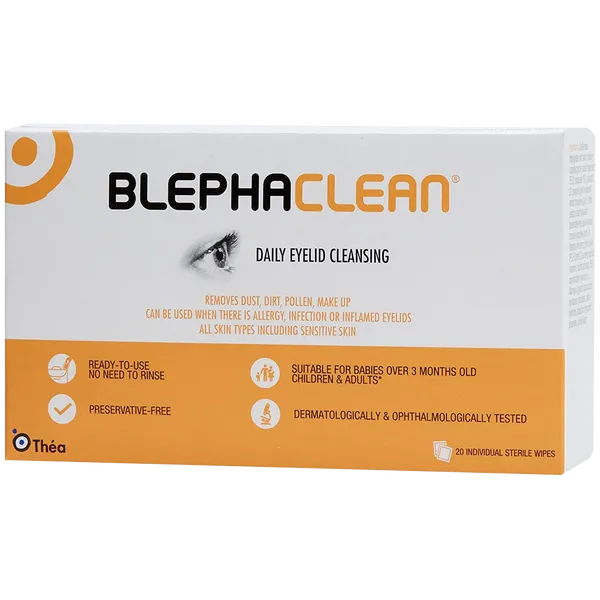 Blephaclean Sterile Eyelid Cleansing Wipes Pack of 20