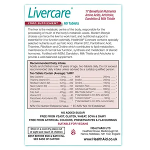 HealthAid Livercare Tablets Pack of 60