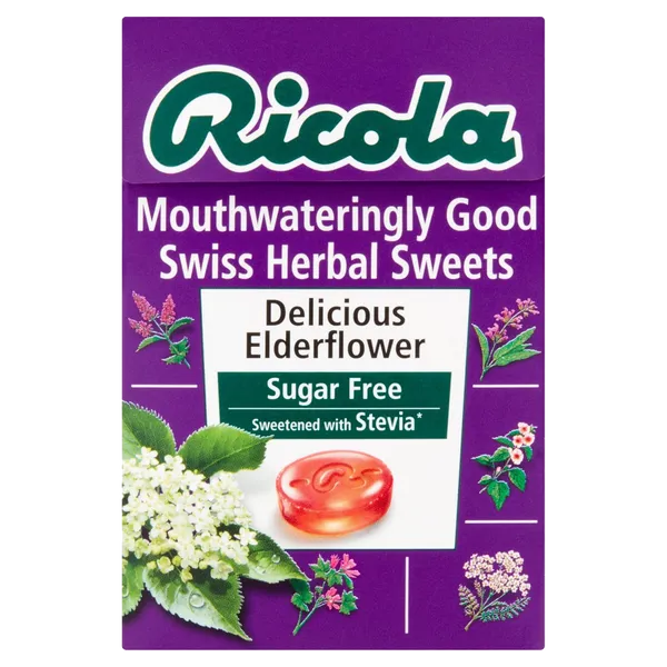 Ricola Swiss Herbal Sweets Elderflower Sugar Free 45g