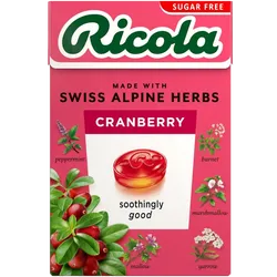 Ricola Swiss Herb Drops Cranberry Sugar Free 45g