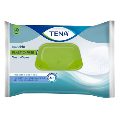 TENA ProSkin Plastic-Free Wet Wipes Pack of 48