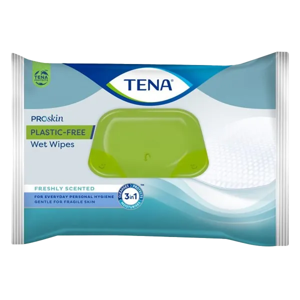 TENA ProSkin Plastic Free Wet Wipes Pack of 48