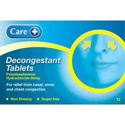 Care Decongestant Tablets Pack of 12