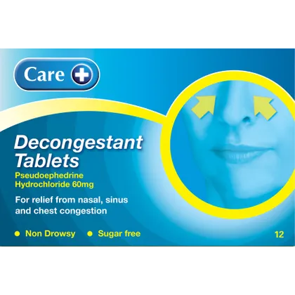Care Decongestant Tablets Pack of 12