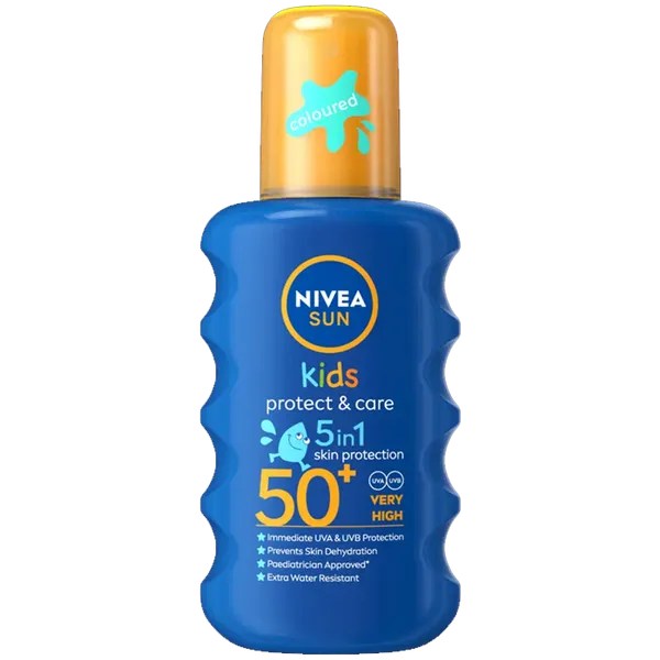 Nivea Sun Kids Protect & Care Spray SPF50+ UVA 4* 200ml (Includes FREE Malibu Lip Balm*)