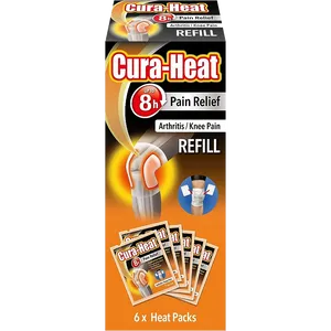 Cura-Heat Targeted Heat Pads for Knee Pain (Refill Pack x 6)