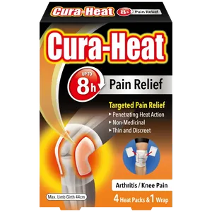 Cura-Heat Knee Heat Wraps - Targeted Relief for Joint Pain (4 Pack)