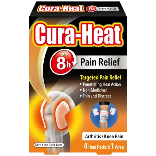 Cura-Heat Arthritis Knee Pain Relief Pack of 4