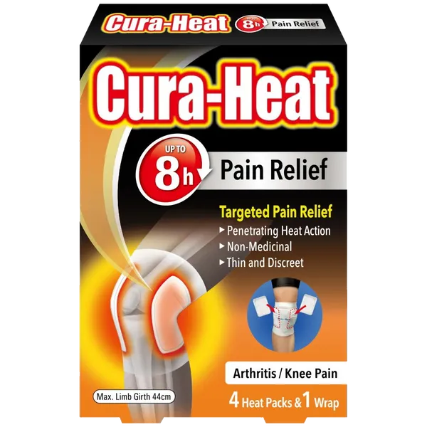 Cura-Heat Arthritis Knee Pain Relief Pack of 4