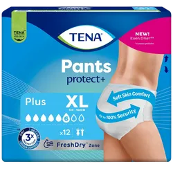 TENA Pants Protect+ Plus Extra Large Pack of 12