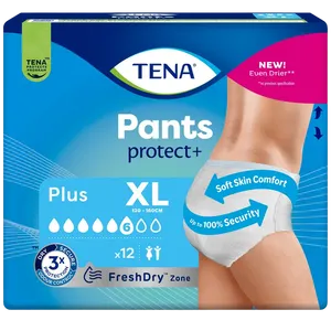 TENA Pants Protect+ Plus Extra Large Pack of 12