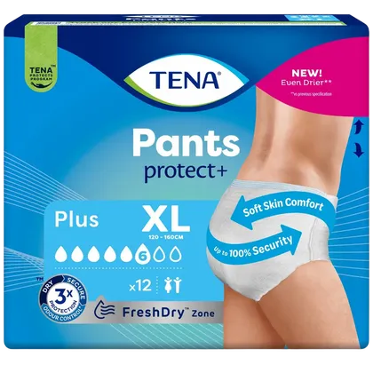 TENA Pants Protect+ Plus Extra Large Pack of 12