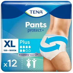 TENA Pants Protect+ Plus Extra Large Pack of 12