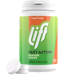 Lift Glucose Tablets Tangy Orange Pack of 50