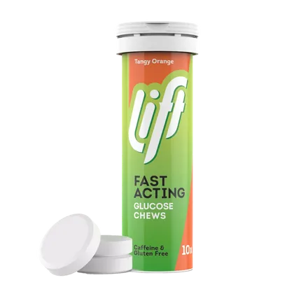 Lift Glucose Tablets Tangy Orange Pack of 10