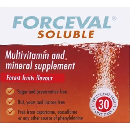 Forceval Soluble Adult Effervescent Tablets Pack of 30
