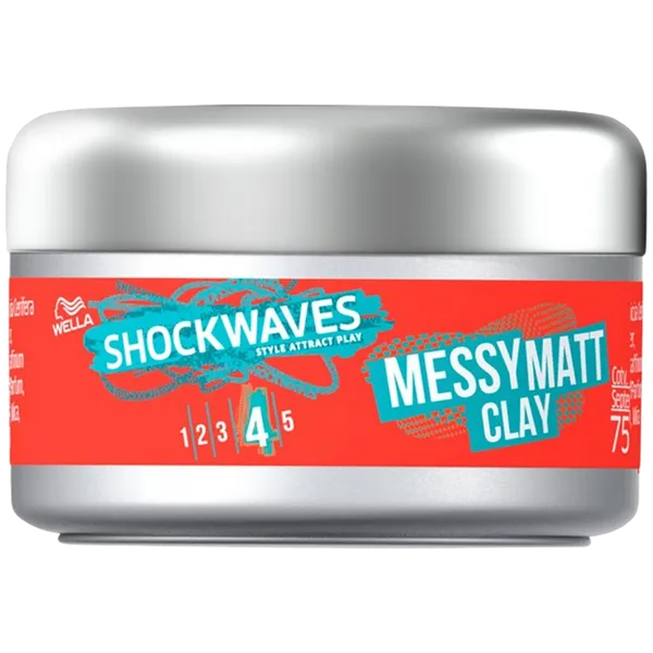 Wella Shockwaves Messy Matt Clay 75ml