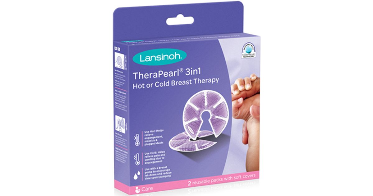 Lansinoh TheraPearl Breast Therapy Packs 2 Reusable Packs & Soft Covers New