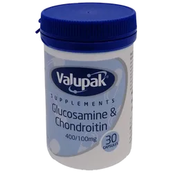 Valupak Glucosamine & Chondroitin Capsules 400/100mg  Pack of 30