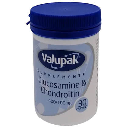 Valupak Glucosamine & Chondroitin Capsules 400/100mg  Pack of 30
