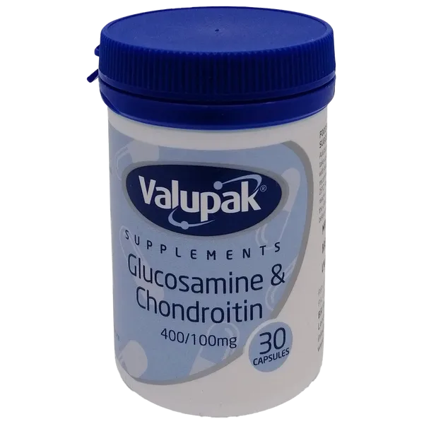 Valupak Glucosamine & Chondroitin Capsules 400/100mg  Pack of 30