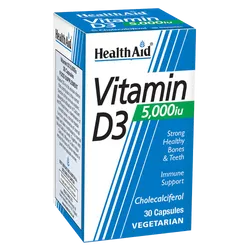 HealthAid Vitamin D3 5,000iu Vegicaps 30 Capsules