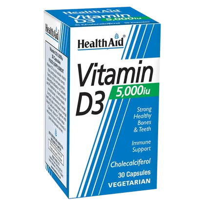 HealthAid Vitamin D3 5,000iu Vegicaps 30 Capsules