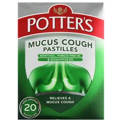 Potters Mucus Cough Pastilles Pack of 20