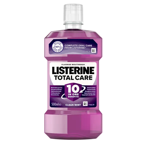 Listerine Total Care Clean Mint Mouthwash 500ml