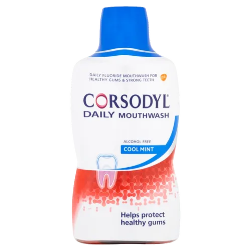 Corsodyl Daily Cool Mint Mouthwash Alcohol Free 500ml