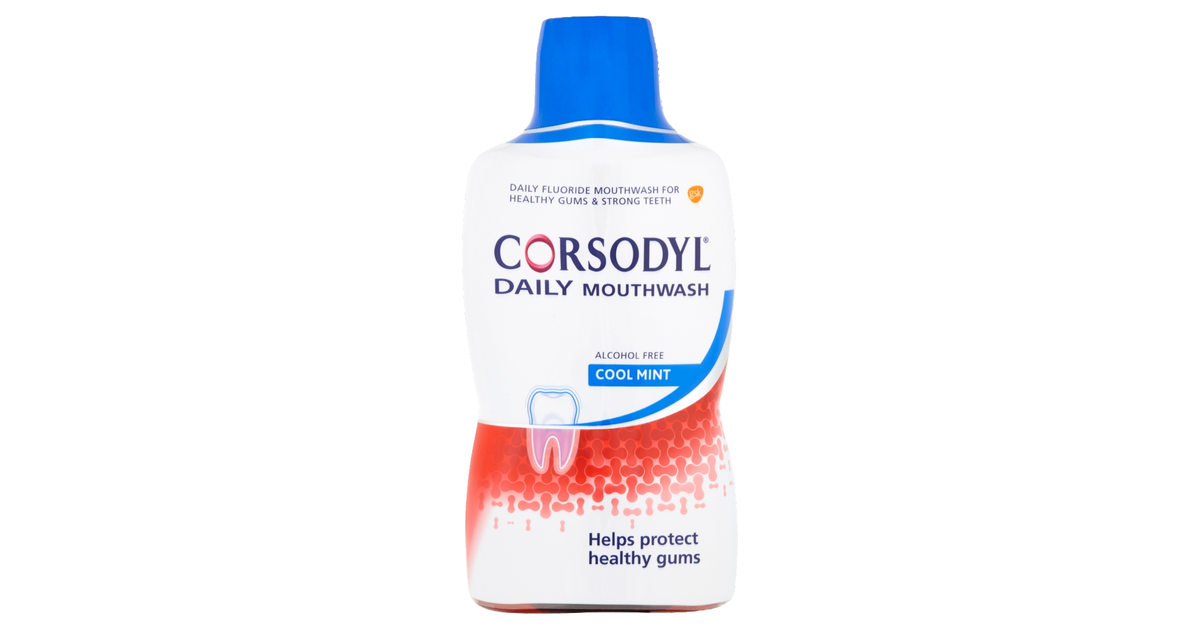 Corsodyl Daily Cool Mint Mouthwash Alcohol Free 500ml
