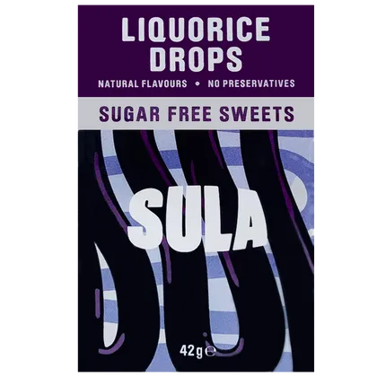 Sula Sugar Free Liquorice Sweets 42g