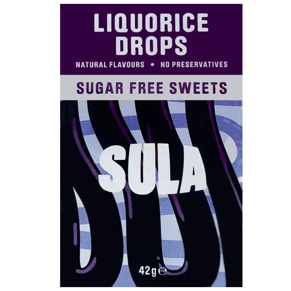 Sula Sugar Free Liquorice Sweets 42g