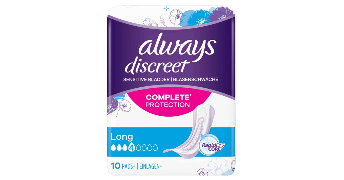 Always Discreet Long Pads Pack of 10