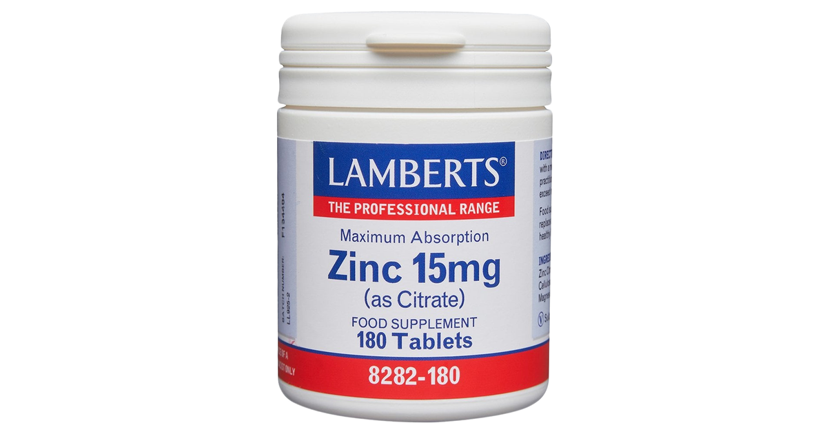 Lamberts Zinc Citrate Tablets 15mg Pack of 180